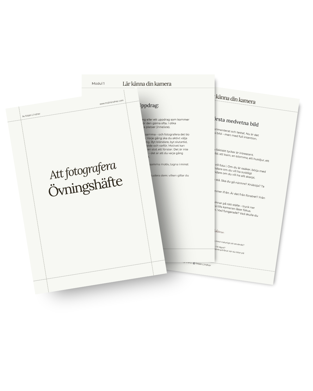 Övningshäfte att fotografera 